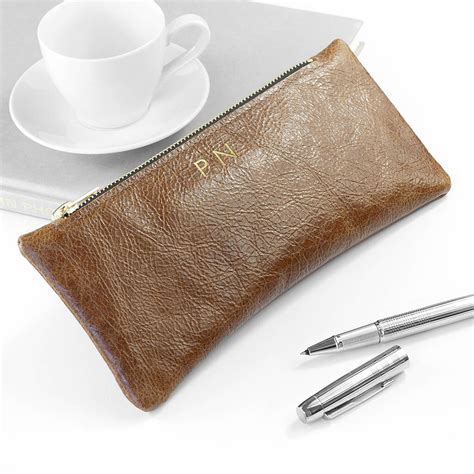 luxury leather pencil case